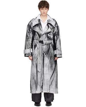 VAQUERA Painted Workwear Trench Coat - Black