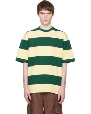 Marni Maxi-Stripe Cotton T-Shirt - Green