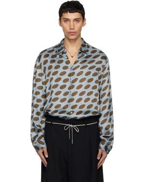 Dries Van Noten Polka-Dot Satin Shirt - Black
