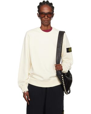 Stone Island オフホワイト 6100060 Organic Cotton Fleece スウェットシャツ - ブラック