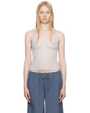 Skims Ssense限定 ブルー Spring Intimates トライアングル キャミソール