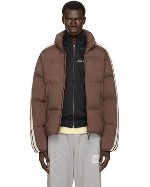 Palm Angels Classic Logo Track Puffer Jacket - Brown
