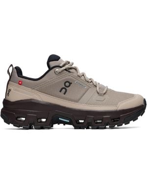 On Shoes Taupe Cloudrock Low Waterproof Sneakers - Gray