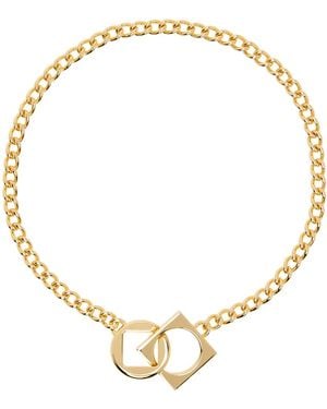 Jacquemus Les Classiques 'Le Collier Rond Carré' Choker - Metallic