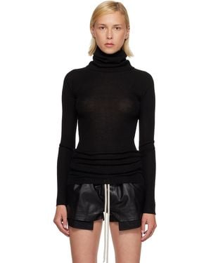 Rick Owens Tower Ls Tube Turtleneck - Black
