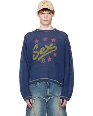 Carne Bollente 'Spell It Out' Jumper - Blue
