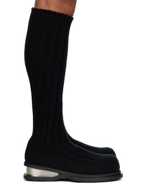 Egonlab Knit Tall Boots - Black