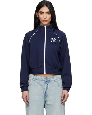 Sporty & Rich '47 Edition Heritage Yankees Serif Retro Track Jacket - Blue