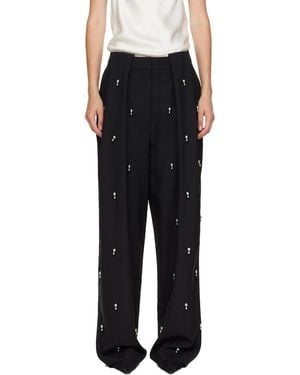 Stella McCartney Sphere Embroidered Balloon Trousers - Black