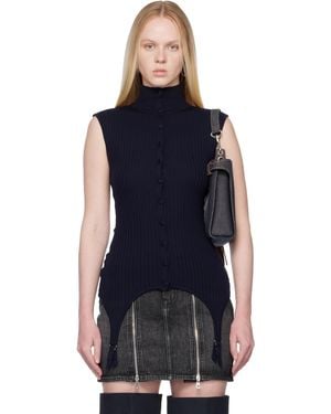 Jean Paul Gaultier 'the Garter Waistcoat' Sweater Vest - Blue