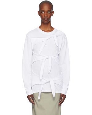 OPEN YY Triple Knot Crew Neck T-shirt - White