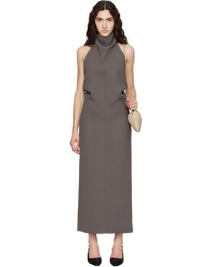 KHAITE Taupe Roxanne Maxi Dress - Brown