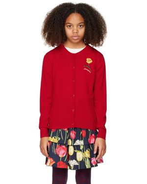 Dolce & Gabbana キッズ｜レッド ウール カーディガン