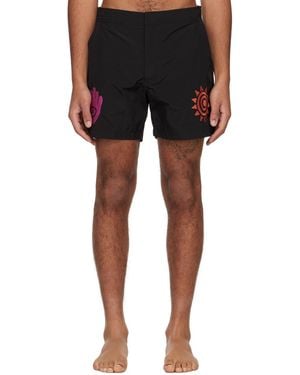 DOUBLE RAINBOUU Under The Sun Pool Shark Swim Shorts - Black