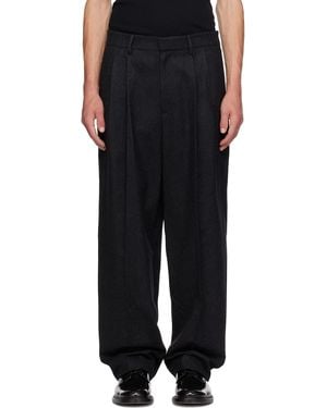 LE17SEPTEMBRE Two-Tuck Wool Trousers - Black