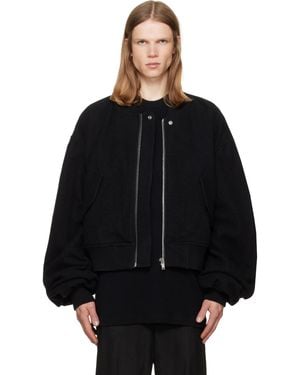 Rick Owens Tower Secchia Flight Bomber Jacket - Black
