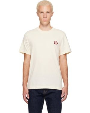 Moncler Off- Logo Cotton Jersey T-Shirt - White