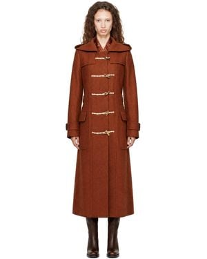 Dries Van Noten Wool Duffle Coat - Brown