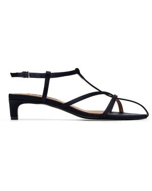 Jil Sander Cage Low-Heel Sandals - Black