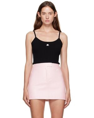 Courreges Reedition Knit Tank Top - Black