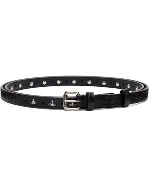 Vivienne Westwood Mini Alex Orb Stud Belt - Black