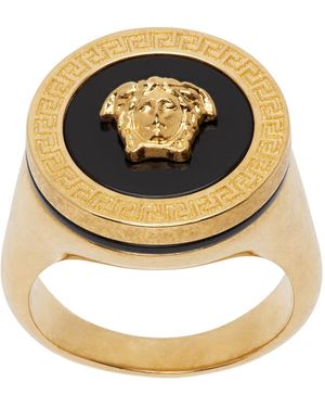 VERSACE SSENSE限定 ブラックメドゥーサアイコン リング VERSACE SSENSE限定 ブラックメドゥーサアイコン リング VERSACE