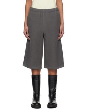 Rier Short Gris En Molleton - Noir