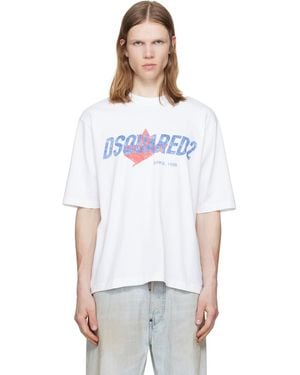DSquared² Rider Loose Fit T-Shirt - White
