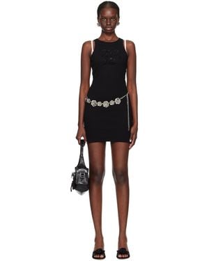 Blumarine Black Graphic Minidress