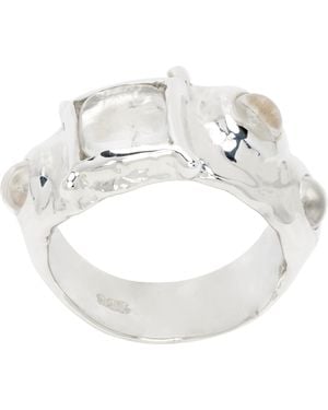 Mondo Mondo Suede Ring - White