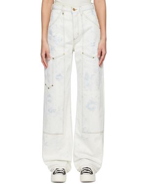 RE/DONE White Super High Workwear Jeans - Multicolour