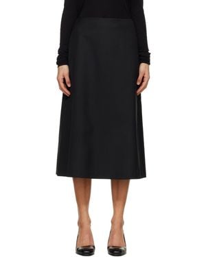 Tonywack Wool Midi Skirt - Black