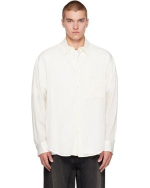 WOOYOUNGMI Pattern Stripe Shirt - White
