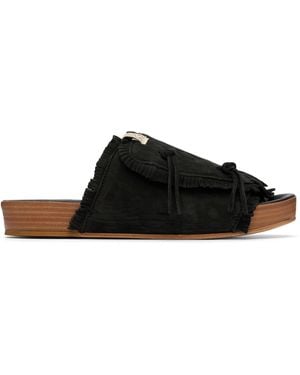 Visvim Christo Shaman-Folk Sandals - Black