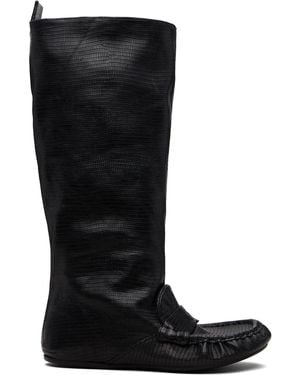 Acne Studios Bottes Hautes Décontractées Noires