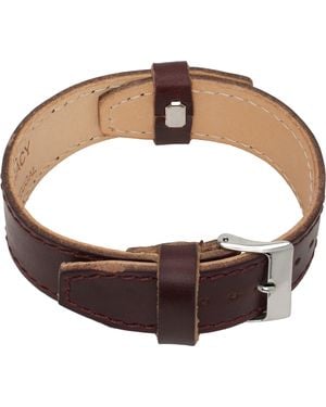 Our Legacy バーガンディ Continuous Strap レザーブレスレット - ブラウン