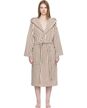 Tekla Off & Terry Hooded Bathrobe - Multicolour