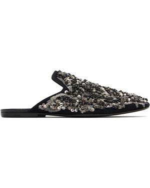 Dries Van Noten Embellished Slippers - Black