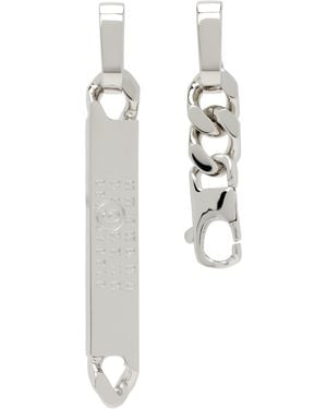 MM6 by Maison Martin Margiela シルバー チェーン ピアス - ブラック
