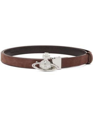 Vivienne Westwood Small Orb Buckle Belt - Black