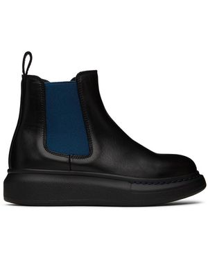 McQueen キッズ｜ブラック＆ネイビー Oversized チェルシーブーツ