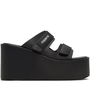 Coperni Patch Wedge Sandals - Black