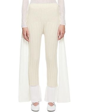 Issey Miyake Off- 'Behind The Scenes' Trousers - White