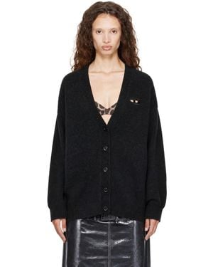 DIESEL Wool & Alpaca Blend Cardigan - Black