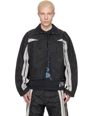 RIVINGTON roi Rebis Denim Trappist Trucker Jacket - Black