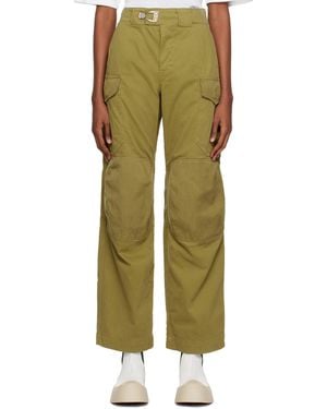 Objects IV Life Pantalon cargo kaki à logos estampés - Vert