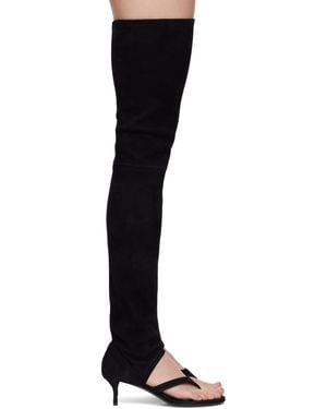 Alaïa Stretch Suede 55 Tall Boots - Black