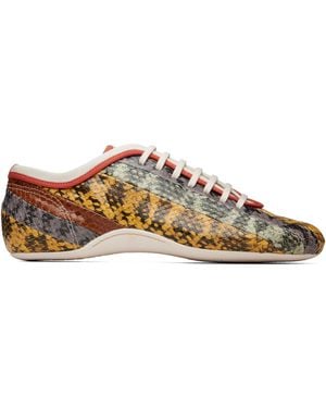 Dries Van Noten Leather Ballerina Sneakers - Brown