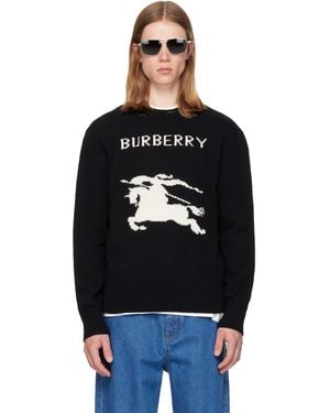Burberry Knight Wool Cashmere Jumper - Black