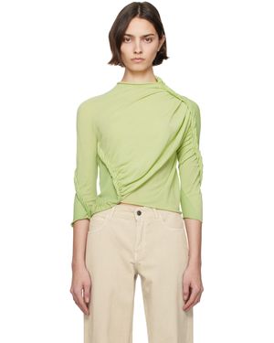 Issey Miyake Col Roulé Beanstalk Vert - Jaune